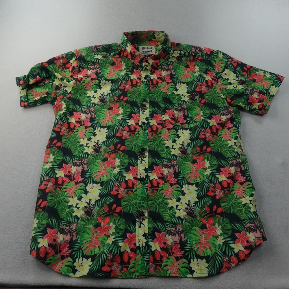 RSVLTS The Goonies Hawaiian Shirt Mens 2XL Chunk Sloth Tropical Button Up